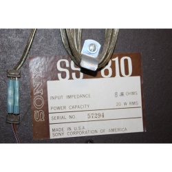 Vintage Wood Grain Sony SS-810 Speaker Pair 8 Ohm 20w Watt RMS