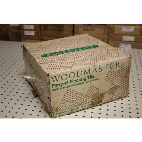 WoodMaster Old Stock Hardwood Parquet Tiles 12" x 12" Square - Not Complete