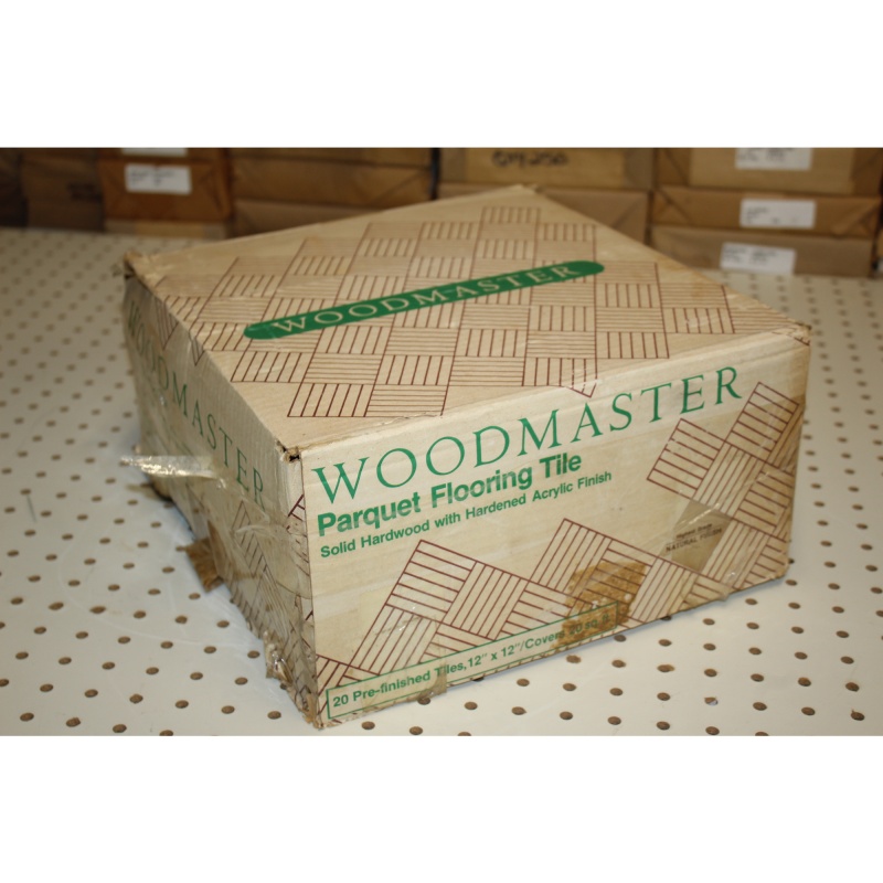WoodMaster Old Stock Hardwood Parquet Tiles 12" x 12" Square - Not Complete
