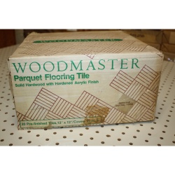 WoodMaster Old Stock Hardwood Parquet Tiles 12" x 12" Square - Not Complete