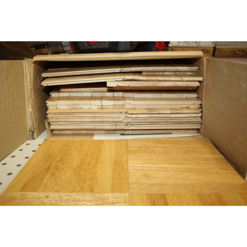 WoodMaster Old Stock Hardwood Parquet Tiles 12" x 12" Square - Not Complete