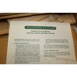 WoodMaster Old Stock Hardwood Parquet Tiles 12" x 12" Square - Not Complete