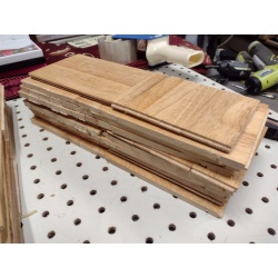 WoodMaster Old Stock Hardwood Parquet Tiles 12" x 12" Square - Not Complete