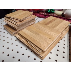 WoodMaster Old Stock Hardwood Parquet Tiles 12" x 12" Square - Not Complete