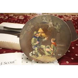 THE OLD SCOUT Norman Rockwell Collector Plate Edwin M Knowles China Co Boy Scout