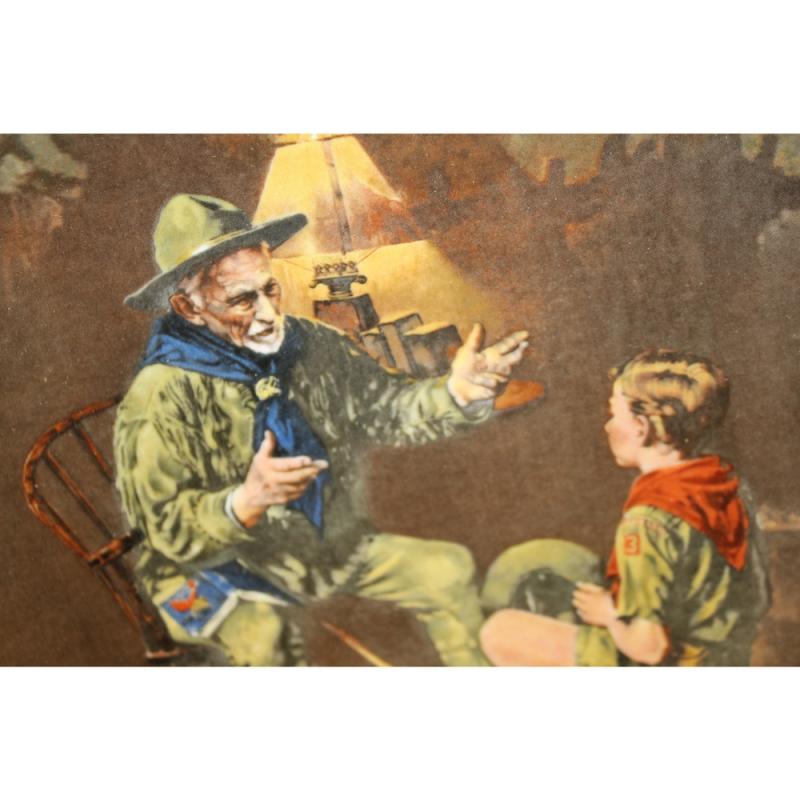 THE OLD SCOUT Norman Rockwell Collector Plate Edwin M Knowles China Co Boy Scout