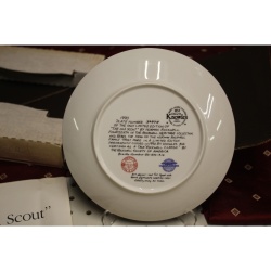 THE OLD SCOUT Norman Rockwell Collector Plate Edwin M Knowles China Co Boy Scout