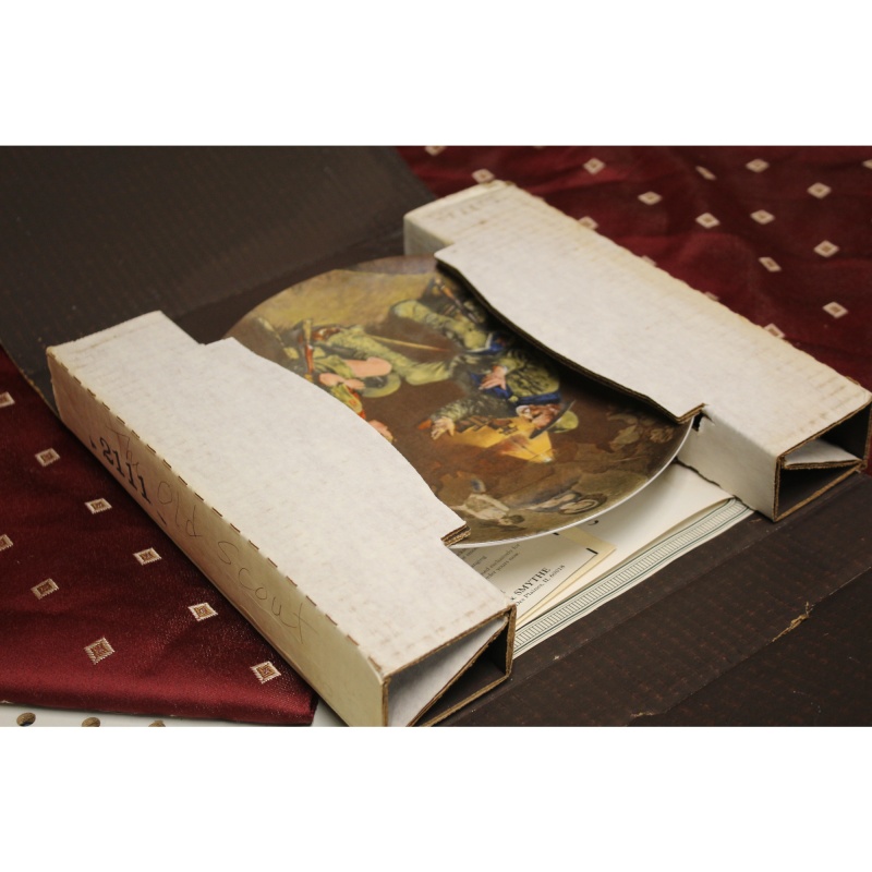 THE OLD SCOUT Norman Rockwell Collector Plate Edwin M Knowles China Co Boy Scout