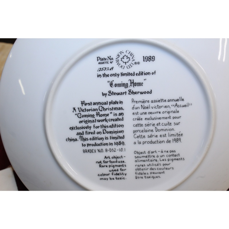 Stewart Sherwood “Coming Home” 1989 Dominion Bradford Plate With Box & COA