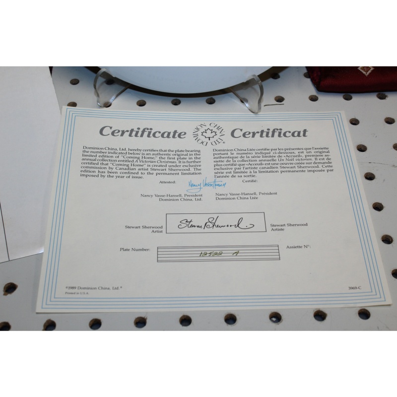 Stewart Sherwood “Coming Home” 1989 Dominion Bradford Plate With Box & COA