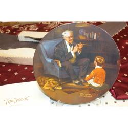 Item#: 102328 Edwin M Knowles Collectors Plate.Norman Rockwell "The Tycoon" 1984