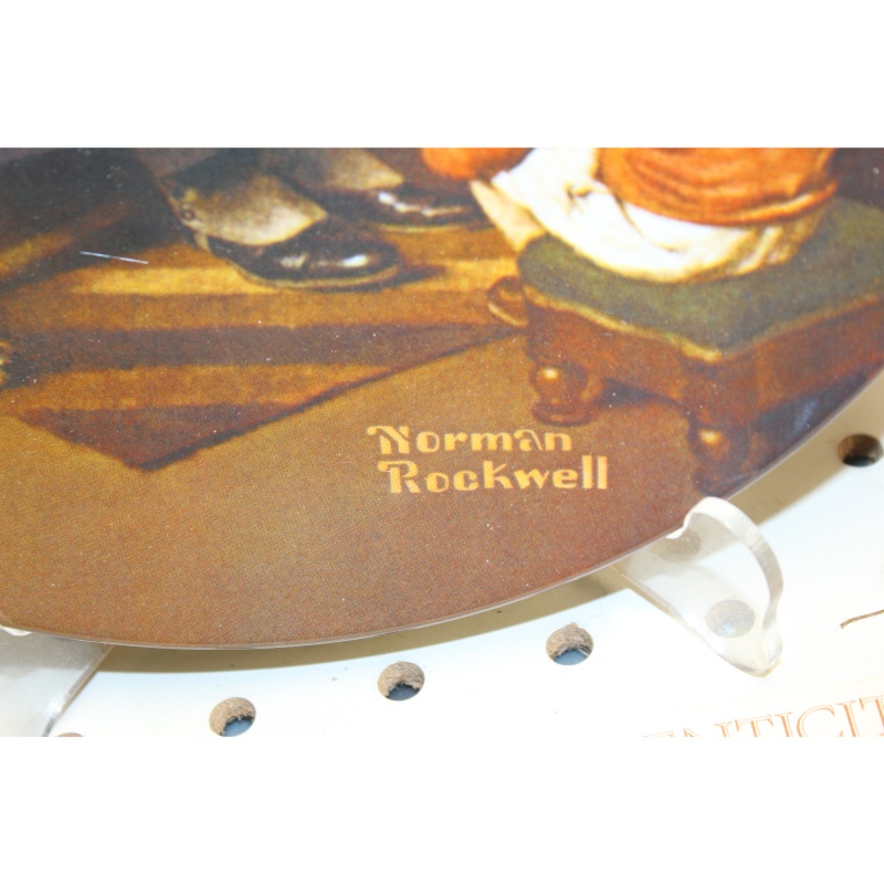 Item#: 102328 Edwin M Knowles Collectors Plate.Norman Rockwell "The Tycoon" 1984