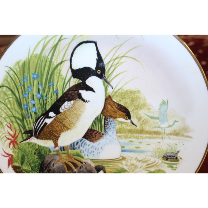 Danbury Mint Scenes From A Wooded Glen Plate By Jo Polseno Hooded Merganser