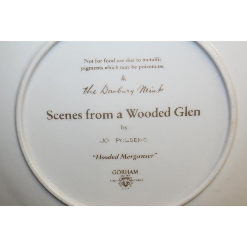 Danbury Mint Scenes From A Wooded Glen Plate By Jo Polseno Hooded Merganser