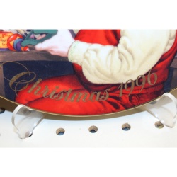 Avon 1996 Christmas Plate "Santas Loving Touch" Porcelain trimmed in 22k gold