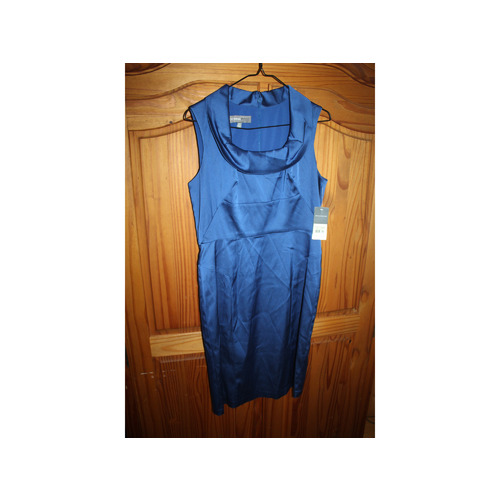 WOMANS DONNA RICCO NEW YORK DLEPHINE BLUE COCKTAIL DRESS SIZE 10 BRAND NEW