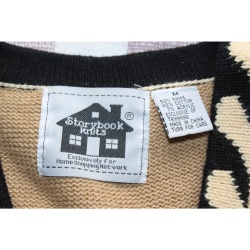 WOMANS STORY BOOK KNITS CARDIGAN SWEATER SIZE MEDIUM