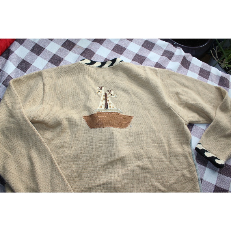 WOMANS STORY BOOK KNITS CARDIGAN SWEATER SIZE MEDIUM