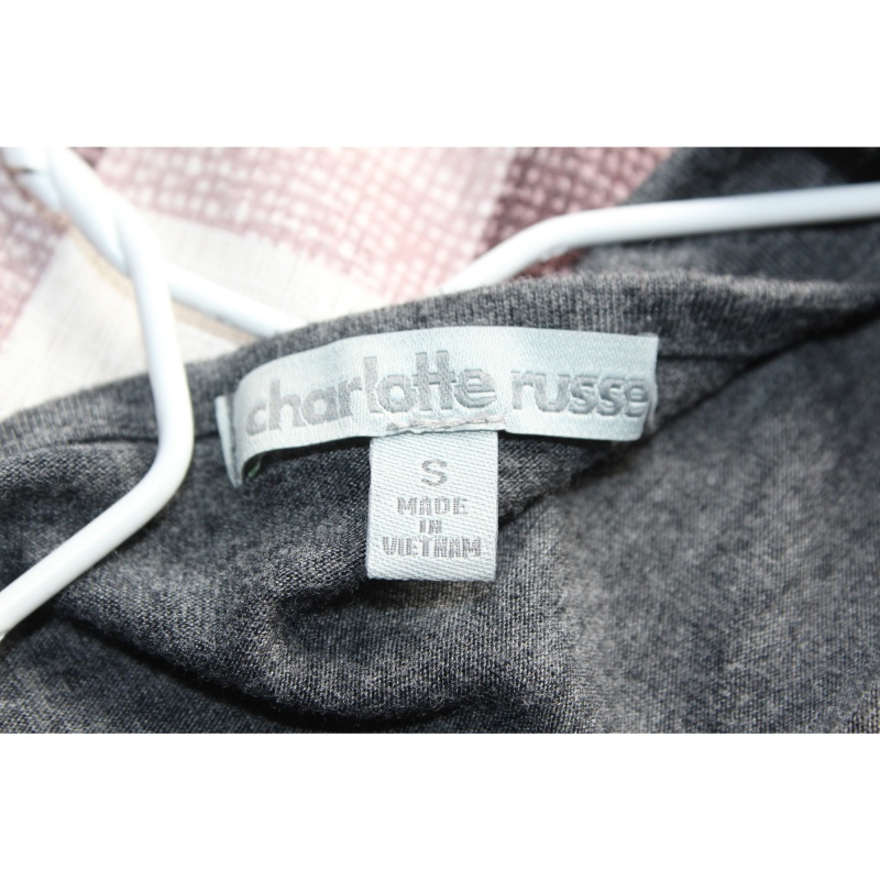 WOMANS CHARLOTTE RUSSE GREY CARDIGAN SIZE SMALL