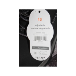 BOYS WONDER NATION BLACK WORK BOOTS SIZE 13