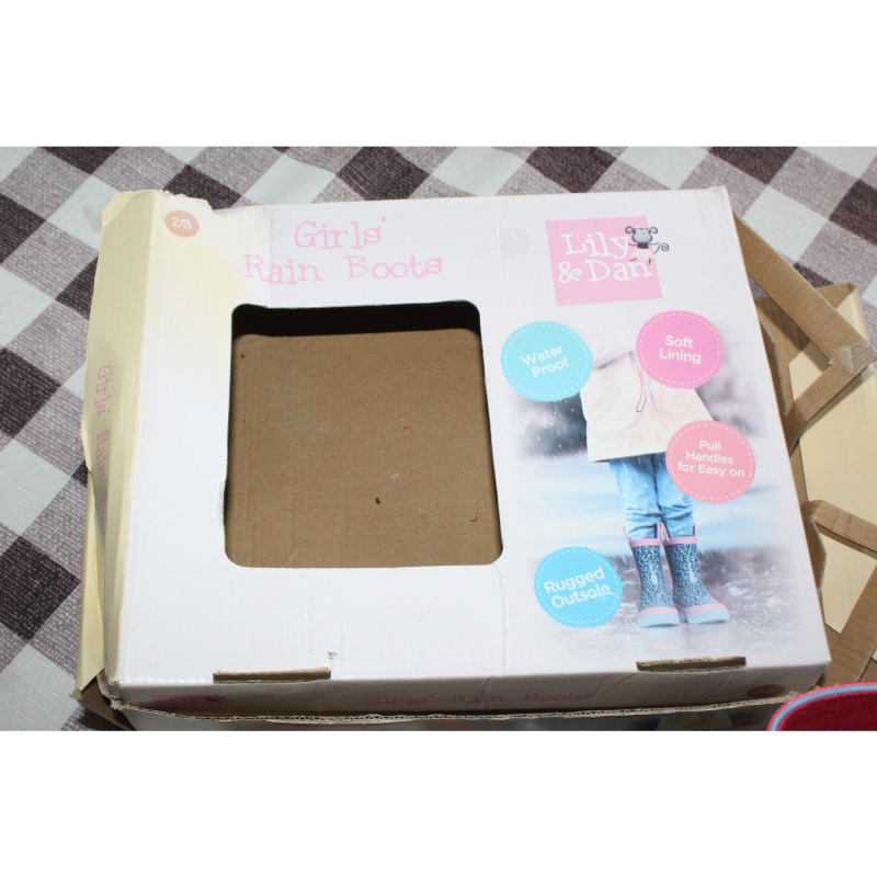 LILY AND DAN GIRLS RAIN BOOTS SIZE 2/3