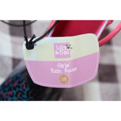 LILY AND DAN GIRLS RAIN BOOTS SIZE 2/3