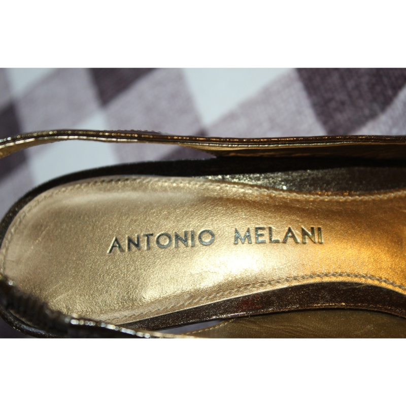 WOMANS ANTONIO COPPER/GOLD HIGH HEEL SHOES SIZE 7 ½