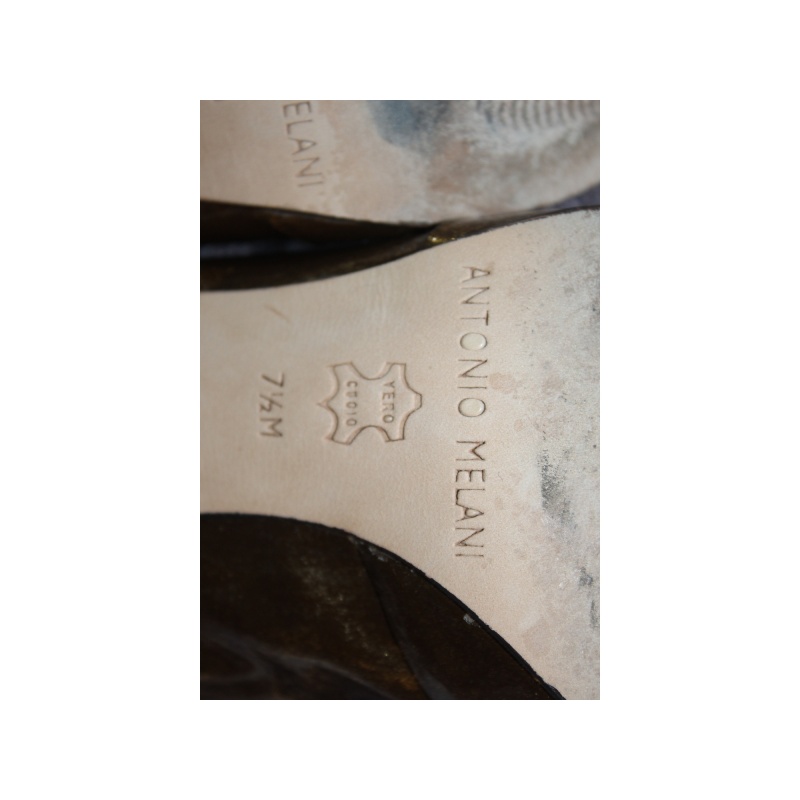 WOMANS ANTONIO COPPER/GOLD HIGH HEEL SHOES SIZE 7 ½