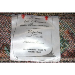 46 X 34 Italian Tapestry DELLA PASSAMANERIA TAPESTRIES & TASSELS FLORENCE ITALY