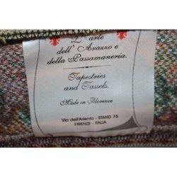 46 X 34 Italian Tapestry DELLA PASSAMANERIA TAPESTRIES & TASSELS FLORENCE ITALY