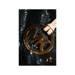 MICHAEL KORS BLACK AND TAN PURSE