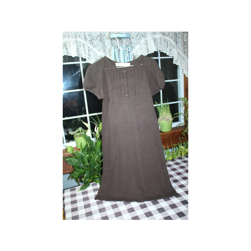 WOMANS ZARAKNIT BROWN KNIT DRESS SIZE MEDIUM