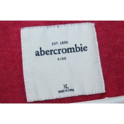 GIRLS ABERCROMBIE PINK AND WHITE SWEATER SIZE XL