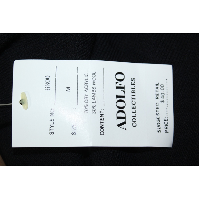 WOMANS ADOLFO DRY ACRYLIC AND LAMBS WOOL BLACK SKIRT NWT SIZE MEDIUM