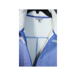 WOMANS TALBOTS BLUE AND WHITE FLEECE JACKET SIZE MEDIUM P