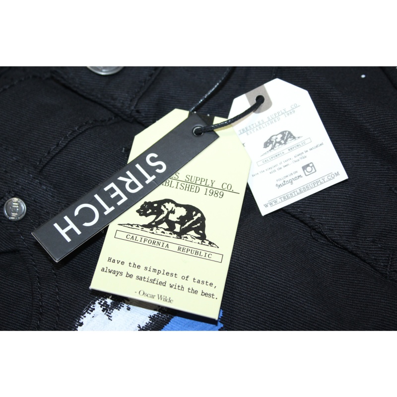 MENS TRESTLES SUPPLY CO. BLACK DESIGNER JEANS NWT SIZE 32