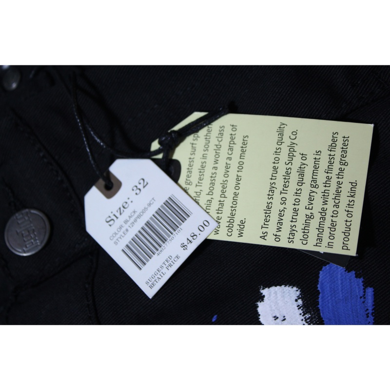MENS TRESTLES SUPPLY CO. BLACK DESIGNER JEANS NWT SIZE 32