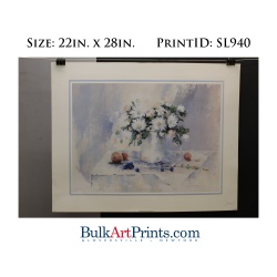 (22 x 28) Poster Art Prints SL940 Charlene Lawley Flowers Table II