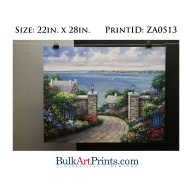 (22 x 28) Poster Art Prints ZA0513 JOHN ZACCHEO Garden Path
