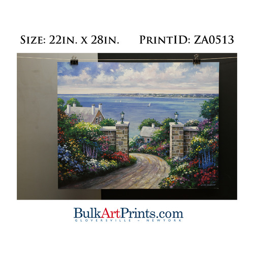 (22 x 28) Poster Art Prints ZA0513 JOHN ZACCHEO Garden Path