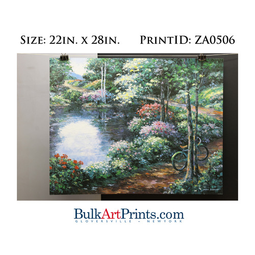 (22 x 28) Poster Art Prints ZA0506 JOHN ZACCHEO Garden Trail