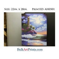 (22 x 28) Poster Art Prints AH0501 Al Hogue Lighthouse