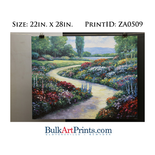 (22 x 28) Poster Art Prints ZA0509 JOHN ZACCHEO LAKESIDE PATH