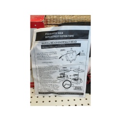 Vintage Fiber Optic Light-Up Snowman Head Christmas Winter Decor / Top Hat