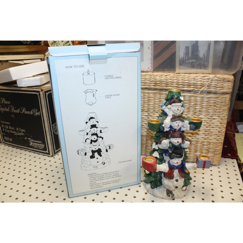 Vintage Christmas Holiday Votive Holder from Cracker Barrel