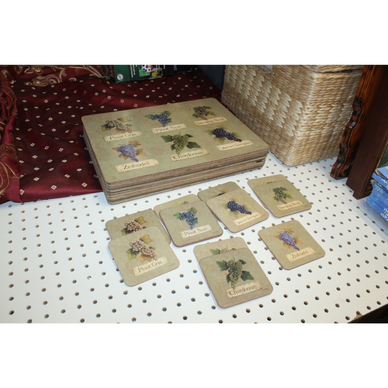 Pimpernel Artisanal Wine Cork-Backed Placemats, Set of 22, 15.7 X 11.7"