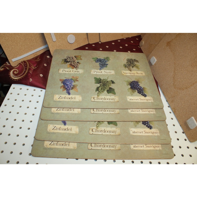 Pimpernel Artisanal Wine Cork-Backed Placemats, Set of 22, 15.7 X 11.7"