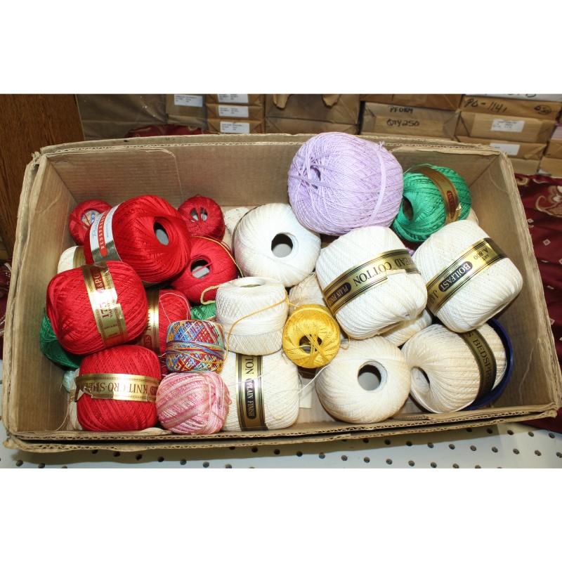 Lot of J & P Coats Knit Cro-Sheen Cotton Knitting Embroidery Thread