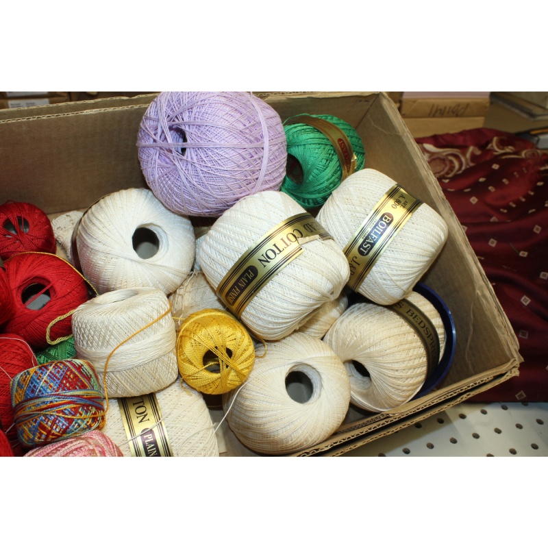 Lot of J & P Coats Knit Cro-Sheen Cotton Knitting Embroidery Thread