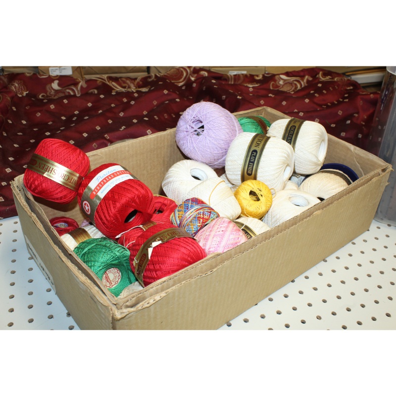 Lot of J & P Coats Knit Cro-Sheen Cotton Knitting Embroidery Thread